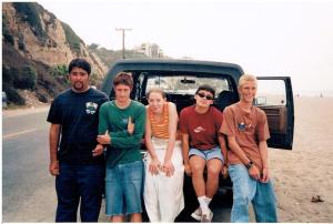 That's me, maroon shirt, all tomboy.